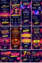 Nirmal Dandiya Night campaign poster collection