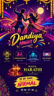 Nirmal Dandiya Night event poster
