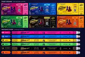 Nirmal Dandiya Night ticket and wristband designs